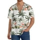 thumbnail image 1 of Fotbe Flamingo Palm Trees Camisa Estampada de Manga Corta para Hombre, Casual de Verano, Estilo Playero, Sin Arrugas-Medium, 1 of 5