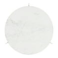 thumbnail image 4 of Barmas Coffee Table White and Silver Marble Top Cast Aluminum Modern Luxury Design, 4 of 5