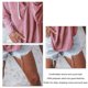thumbnail image 5 of Sudadera con capucha de manga larga con cuello en V y cordón ligero con capucha informal para mujer rosa L, 5 of 6