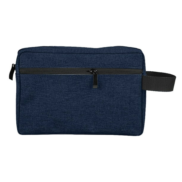 Neceser de viaje impermeable para hombre y mujer, bolsa de afeitado plegable con asa para artículos de baño, aseo y cosméticos.