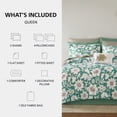 thumbnail image 2 of Mainstays Reversible Bed-in-a-Bag Bedding Set, 11 Pieces, Queen, Green Floral, 2 of 11