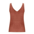 thumbnail image 6 of womens Summer Knit Tank Tops V Neck Sleeveless Sweater Casual Trendy Tshirts Sheer Basic Cami Tops Vest Shirt Blouses, 6 of 7