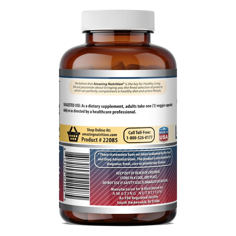 Amazing Nutrition L-Glutathione 500 Mg Vegan Capsules | Antioxidants &  Immune Support
