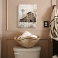thumbnail image 2 of Rustic Old Barn Wall Art Canvas Farmhouse Windmill Barn Abstract Painting Wall Decor Framed Posters Home for Living Room Bedroom Bathroom Decoration 12x16 inch, 2 of 6