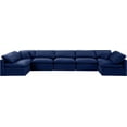 thumbnail image 4 of Meridian Furniture Indulge 234" Velvet U-Shaped Modular Sectional in Navy, 4 of 9