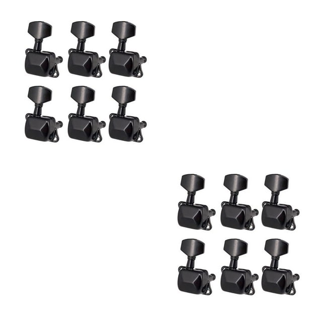 Billuyoard 6 piezas de guitarra electrónica de clavijas de afinación guitarras 6 cuerdas afinadores semisellados perilla piezas de repuesto 6 Links 2piezas Billuyoard CBP232489