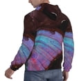 thumbnail image 6 of Naloa Wings Of A Butterfly Men's Casual Hooded Collar Drawstring Hoodies Pullover Sweatshirts Casual Long Sleeve Shirts-Medium, 6 of 7