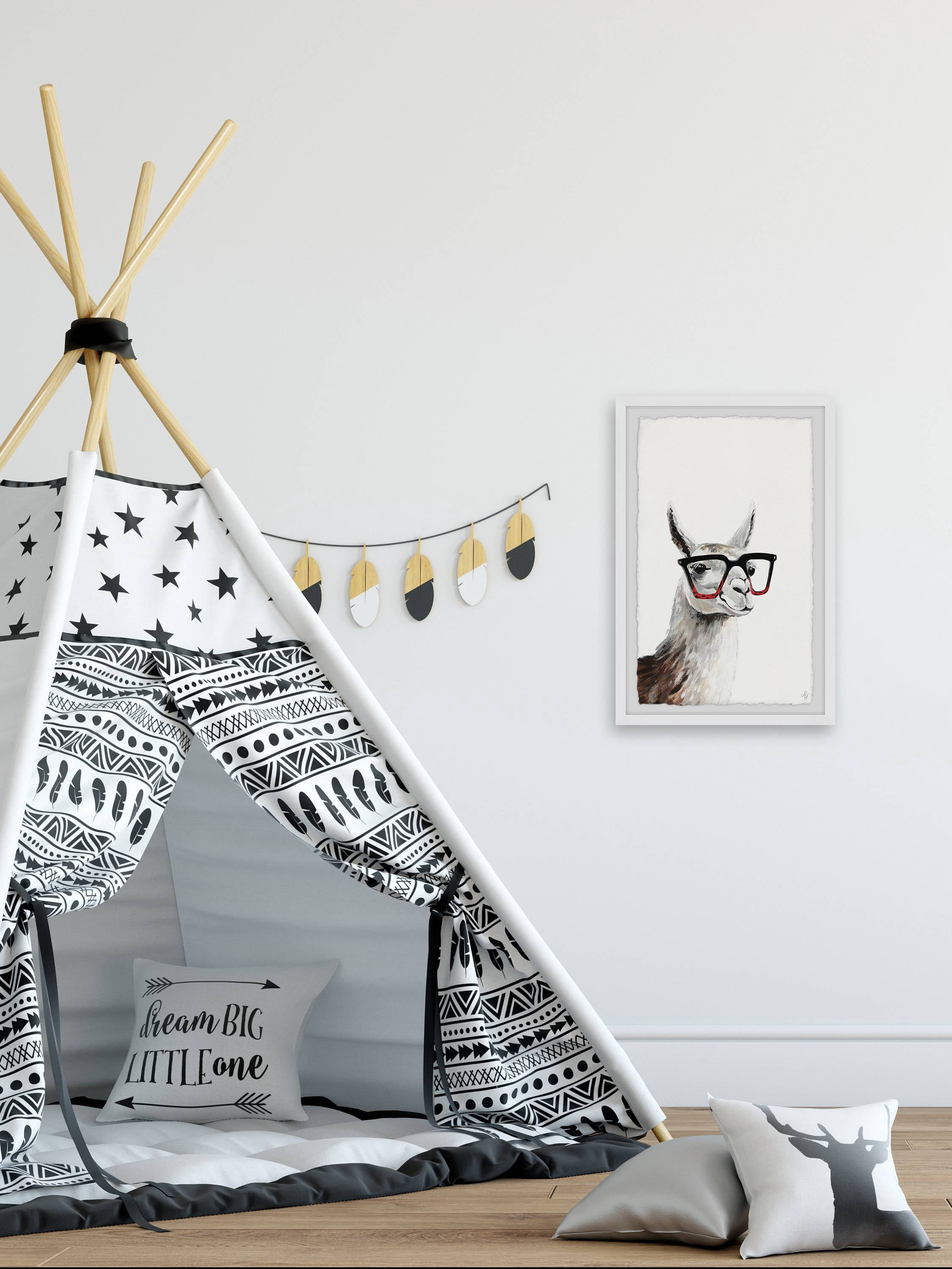 Marmont Hill Smart Llama II Framed Wall Art