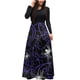 thumbnail image 1 of Vestido de patchwork con cuello redondo y manga larga estampado a la moda para mujer Pompotops  hdfakjf4787, 1 of 5