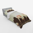 thumbnail image 2 of Ambesonne African Bedding Set 3 Pcs, Savannah Animal Pastel Look, Twin XL, Pale Yellow and Brown, 2 of 2
