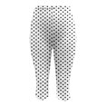 thumbnail image 4 of YMNXA Women's Capri Pants High Waist Polka Dot Print Comfortable Fashion Breathable Trousers For Casual Daily Wear,White,S, 4 of 4