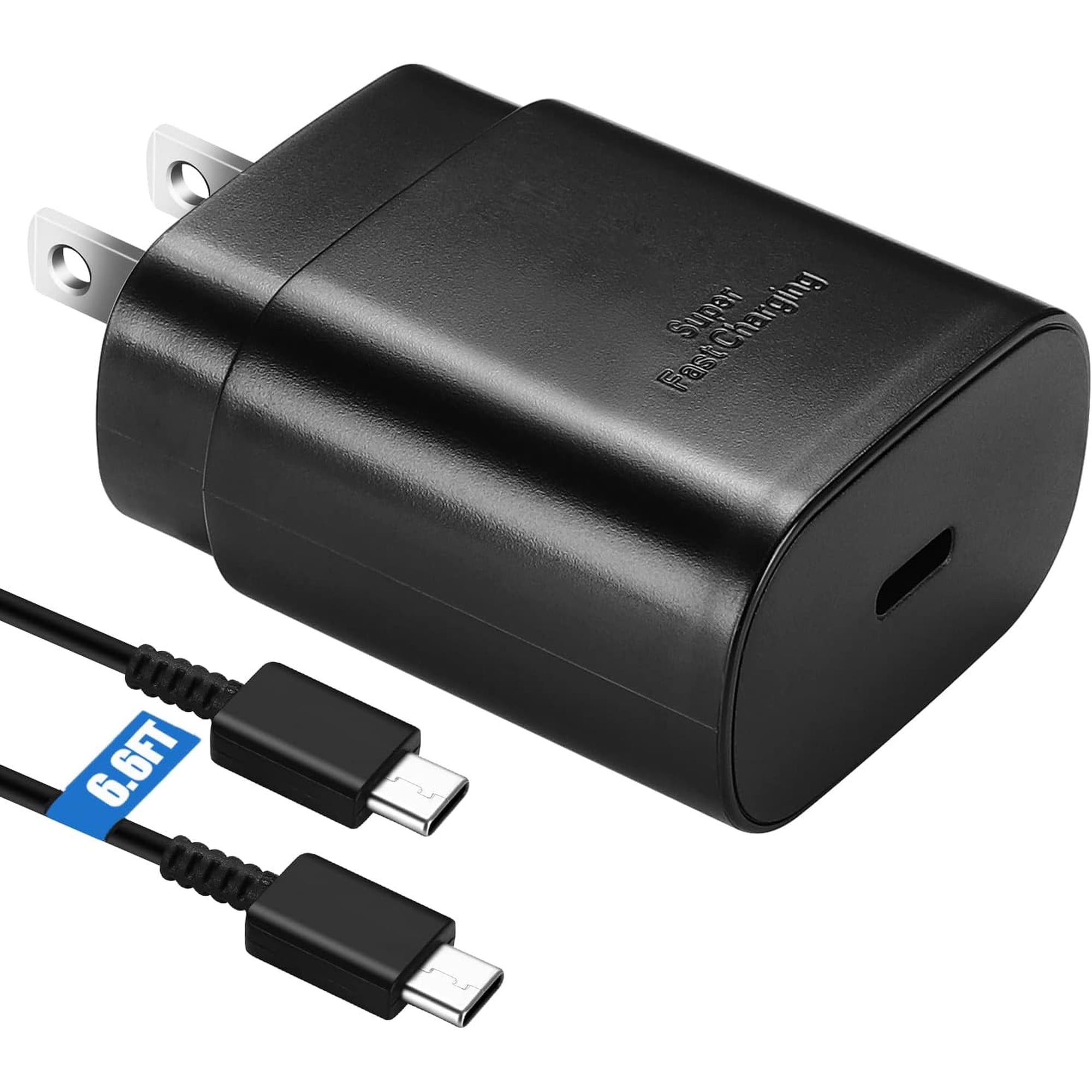 S25 S24 S23 S22 Samsung Fast Charger USB Type C Charger,25W Android Phone Charger Fast Charging Block & 10ft USB C Chargers Cable Cord for Samsung Galaxy S25/S24/S23/S22/S21/S20/Plus/Ultra/FE,Black