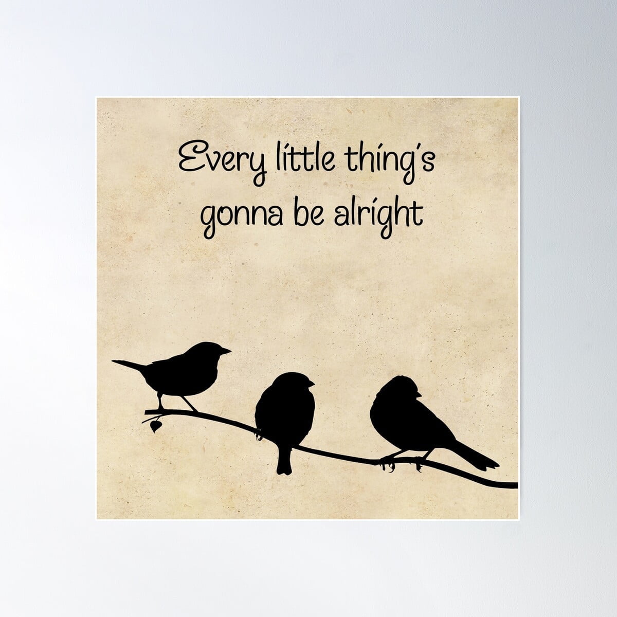 Every Little Thing'S Gonna Be Alright Song Lyrics Poster Wall Art Modern Wall Decor For Living Room Bedroom