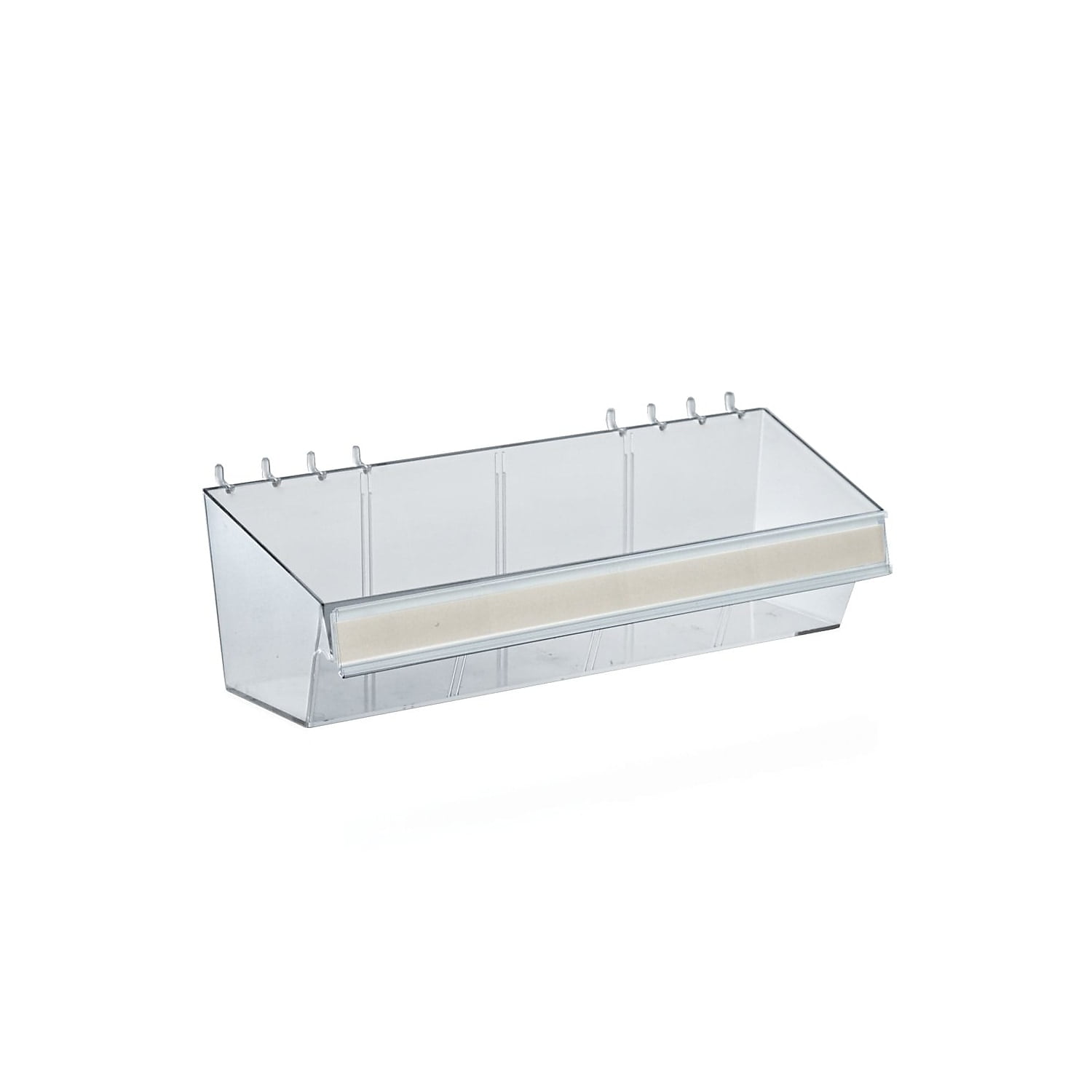 Azar Acrylic Small Divider Bin Clear 556114