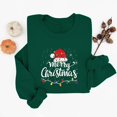 thumbnail image 2 of lulshou Women's Christmas Print Crewneck Sweatshirt Festive Holiday Long Sleeve Pullover Sweater Style Gift for Family, Green, XS, 2 of 6