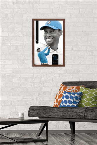 Tiger Woods - Learn From It Wall Poster, 14.725" x 22.375" Framed
