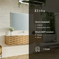 thumbnail image 2 of Eviva Oahu 55 Inch Wall Mount Oak Vanity with Solid Surface Integrated Sink, 2 of 6