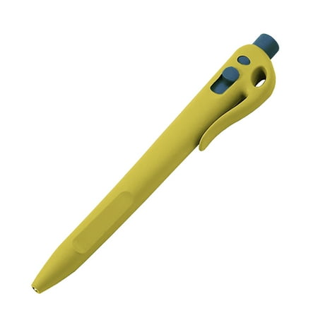 - Metal and X-Ray Detectable Food Safe Elephant Retractable Pen, Yellow Housing, Blue End Cap, Gel Black Ink - With Lanyard with Pocket Clip,Pack 50EA