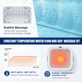 thumbnail image 5 of 73''Inflatable Hot Tub, Outdoor Hot Tub for 6 Person Indoor Home Spa with Hidden Machine, 130 Massage Jets, Lockable Cover, Storage Bag, 4 Filters, 2 Cup Holders, Max 104℉, 910L Capacity, 5 of 9