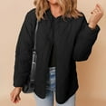 thumbnail image 2 of Veste en Denim Matelassée pour Femmes, Légère, Boutonnée, Rembourrée, Isolée, avec Poches, 2 of 5