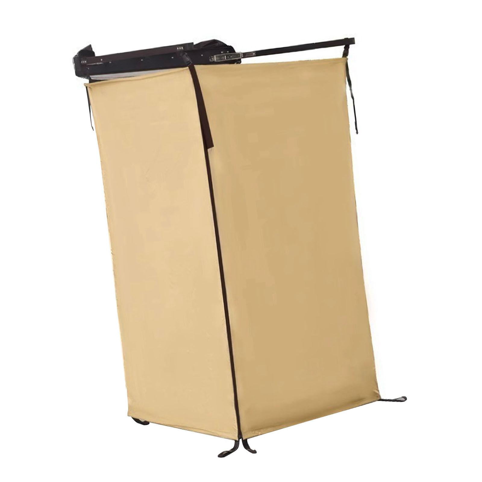 TTETTZ Vehicle Side Shower Tent,Changing Dressing Room Hiking Bathroom Overland Outdoor Toilet Stall for Long Road Trips, Van ,Beach Khaki