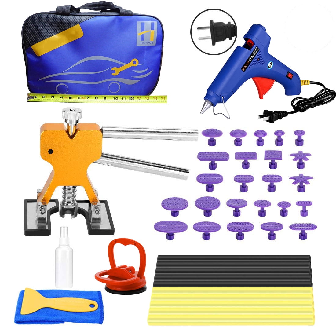 Paintless Dent Repair Remover Kit Dent Puller Pro Dent Lifter Tools
