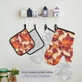 thumbnail image 5 of 5 Pcs Kitchen Set Heat Resistant Oven Mitts and Non-Slip Pot Holders with Adjustable Cooking Apron Cartoon Foxes, 5 of 6