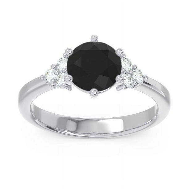 Onyx diamond engagement ring deals