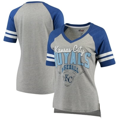Women's Heathered GrayRoyal Kansas City Royals Goal Oman Ubuy