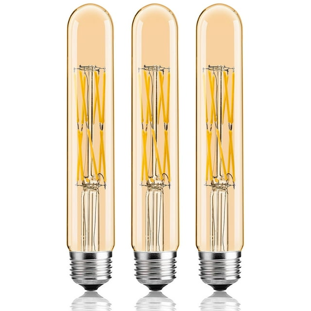 Bombilla LED Leools T10 12 W regulable 2500 K 100 W E26, paquete de 3