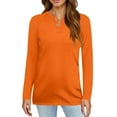 thumbnail image 4 of Hearthz Long Sleeve Blouses for Women Fall V Neck Women Shirts Henley Button Down Women's Summer Blouses, 4 of 4