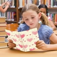 thumbnail image 6 of Pink Hearts in Grids Ring Binder Notebook Journey Note Diary College Ruled Spiral Notebook Study Loose Leaf Paper A5 60 Pages, 6 of 8