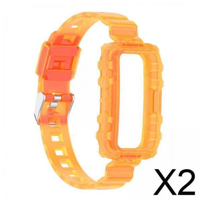 2xAccesorios De Pulsera De Repuesto De Correa De Silicona Para Honor Band 6 Naranja