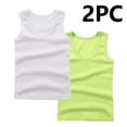 thumbnail image 2 of Posijego 2 Pack Boys Girls Cotton Tank Tops Breathable Casual Summer Basic Sleeveless Cotton Undershirts for Kids, 2 of 3