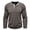 Brown, variant on Men's Long Sleeve Striped Henley Shirt, Classic 3-Button Placket Casual Lightweight Fashion Tee, Regular Fit