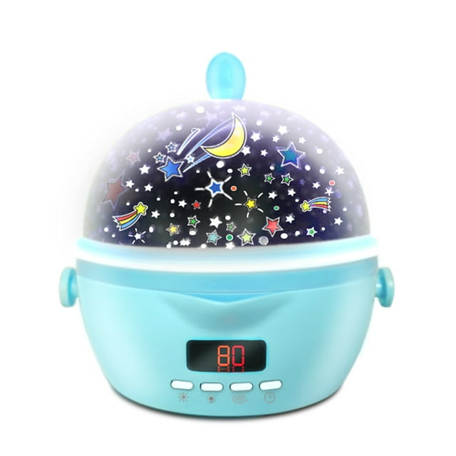 Lámpara de proyección de cielo estrellado LED, luz nocturna sincronizada para dormitorio, llena de estrellas, luz nocturna de regalo de cumpleaños (azul)