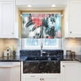 thumbnail image 6 of Palm Tree Kitchen Curtains 2 Panels UV Protected Tier Curtains, Half Window Curtains Kitchen Tiers for Guest Room Bathroom Sink Laundry Room Basement,24"x27", 6 of 7