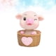 thumbnail image 2 of Adorno de coche de cerdo con adorable cabeza de cerdo que mueve el cuerpo, adorno decorativo de resina (rosa), 2 of 7