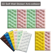 URMAGIC 3D Self-adhesive Leather Wall Stickers Soft Thicken Anti-collision Waterproof Tatami Wall Mat Cushion for Kids Room Bedroom Living Room