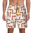 thumbnail image 3 of Uemuo Dachshund Dog Pattern Mens Swim Trunks Quick Dry Board Shorts with Mesh Lining, Stretch Beach Shorts Quick Dry No-Chafing Board Shorts-X-Large, 3 of 9