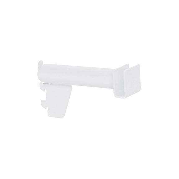 SSWBasics Boutique White Pipe 3 inch L-Shaped Hangrail Bracket