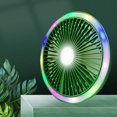 thumbnail image 4 of Multifunctional 1200mAh Electric Fan USB Rechargeable Portable 3 Speed Home Outdoor Ceiling Fan Colorful Led Lights, 4 of 9