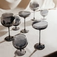 thumbnail image 3 of Thyme & Table 10 fl oz Iridescent Smoke Sphere Coupe Cocktail Glasses, Set of 4, 3 of 5