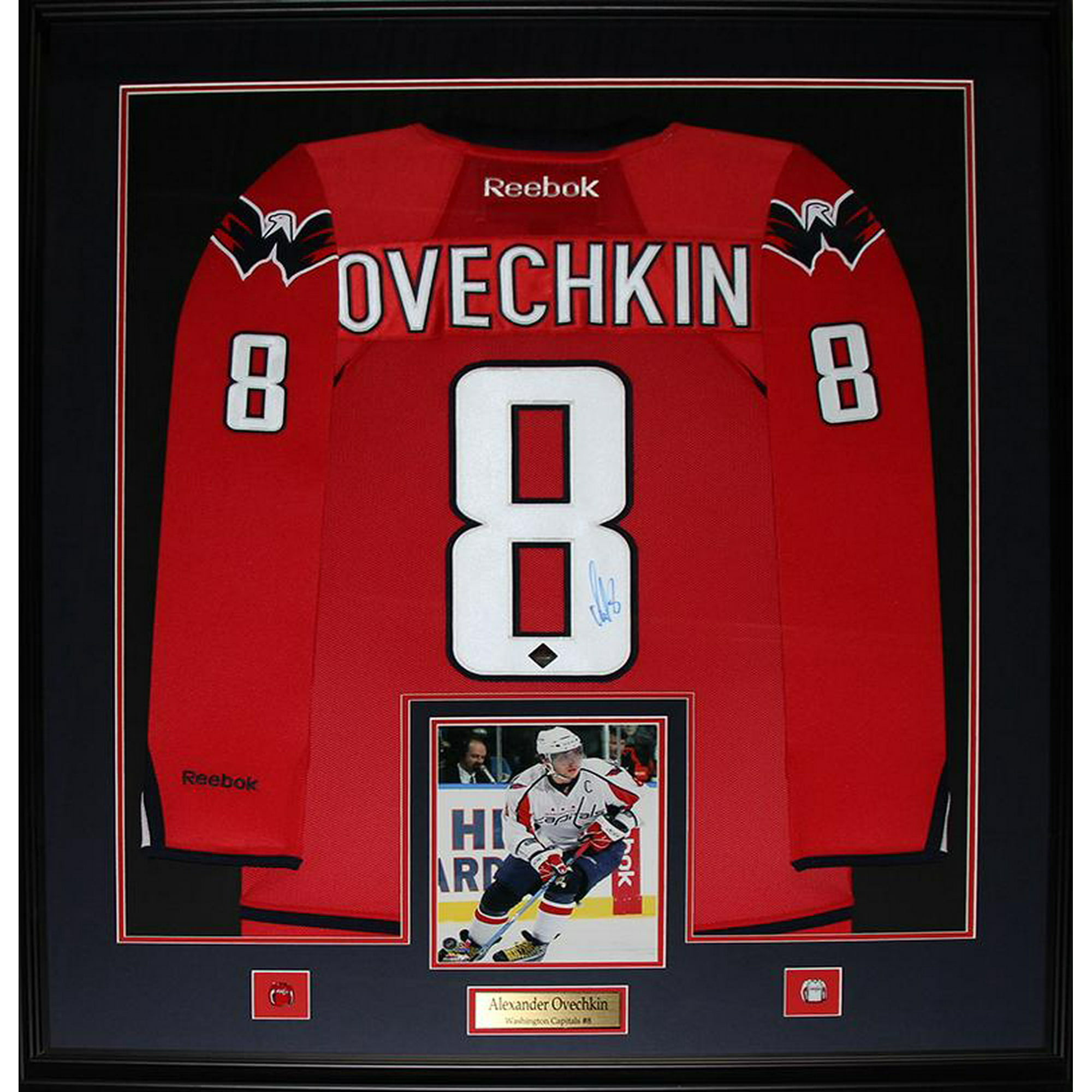 Alex Ovechkin Autographed Signed Washington Capitals (Red #8) Deluxe Framed  Jersey