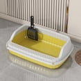thumbnail image 5 of RKSTN Cat Litter Box Semi-Enclosed, Splash-Proof Cat Litter Box, Cat Potty Yellow, 5 of 5
