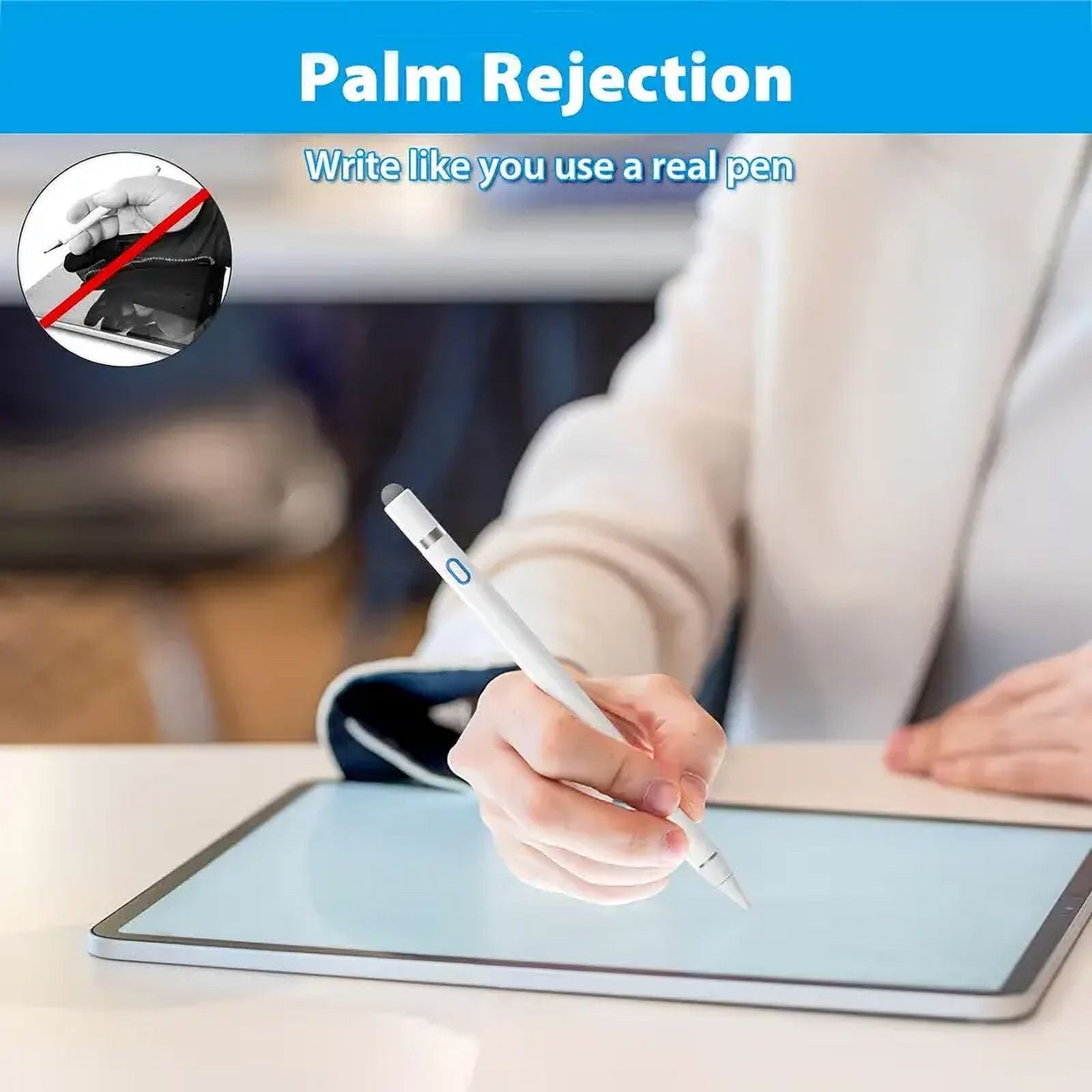 Stylus Pencil Compatible Apple IPad 2018-2023, Magnetic Attach Tilt Sensitivity Palm Rejection Pen Compatible IPad 10/9/8/7/6th, Pro 11, Pro 12.9 6/5/4/3rd Gen, Air 5/4/3rd, Mini 6/5th