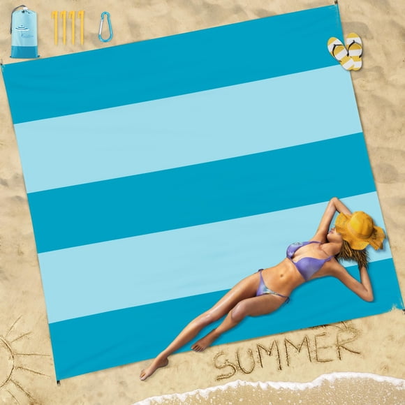 Manta de playa Famstar 198 x 295 cm impermeable a la arena