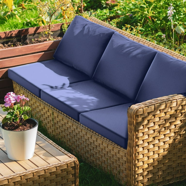 6 Pcs Outdoor Cushion Covers 23x25x4 Patio Cushions Covers Replacement Waterproof with Zipper Covers Only NAVY Walmart