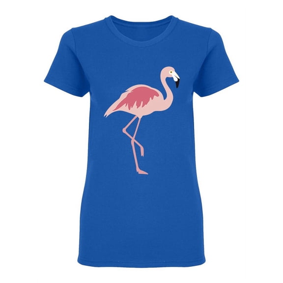 Pink Flamingo Exotic Bird Shaped T-Shirt Women -Image by Shutterstock, Female Small