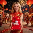 thumbnail image 3 of Rewenti Enveloppes Rouges Année Chinoise Traditionnelle Poches Rouges pour l'Argent du Festival du Printemps 2026 Année Lunaire, 3 of 7